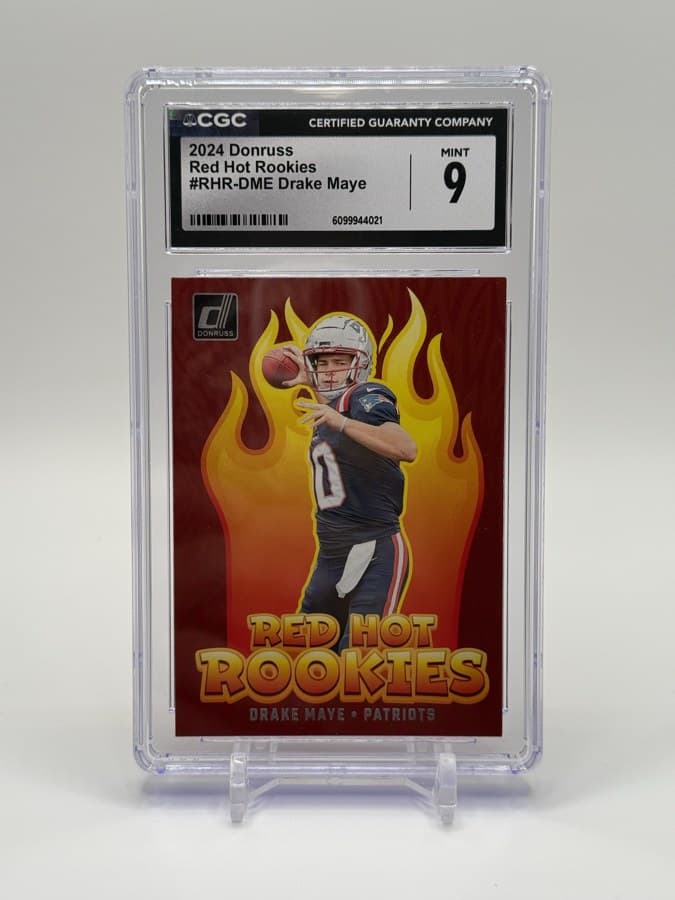 Drake Maye — Red Hot Rookies (RC) — CGC 9